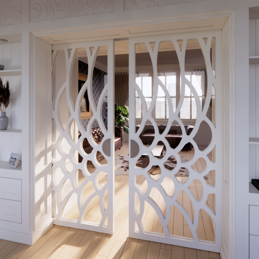 design door, organic pattern, sliding door